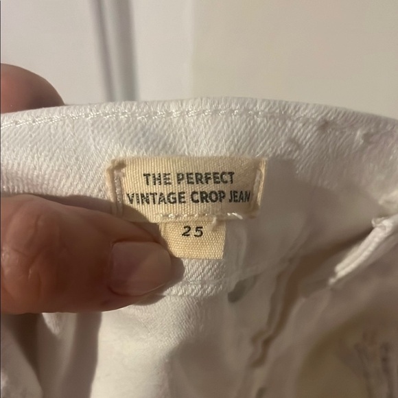 MADEWELL The Perfect Vintage Crop Jeans,white button front jeans women’s size 25 - Picture 12 of 13